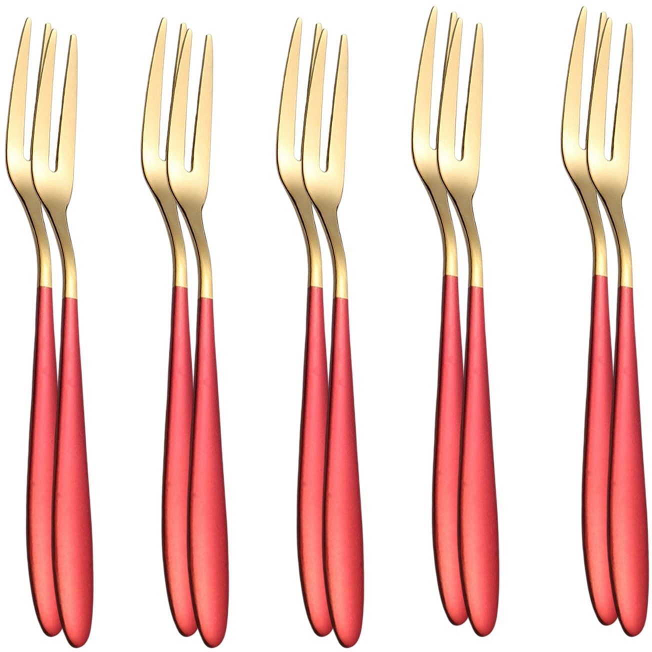 p-plus international Mini Dessert Forks Set – Stainless Steel Fruit & Cake Forks, Space-Saving Stainless Steel Dessert Fork Set-picture-10