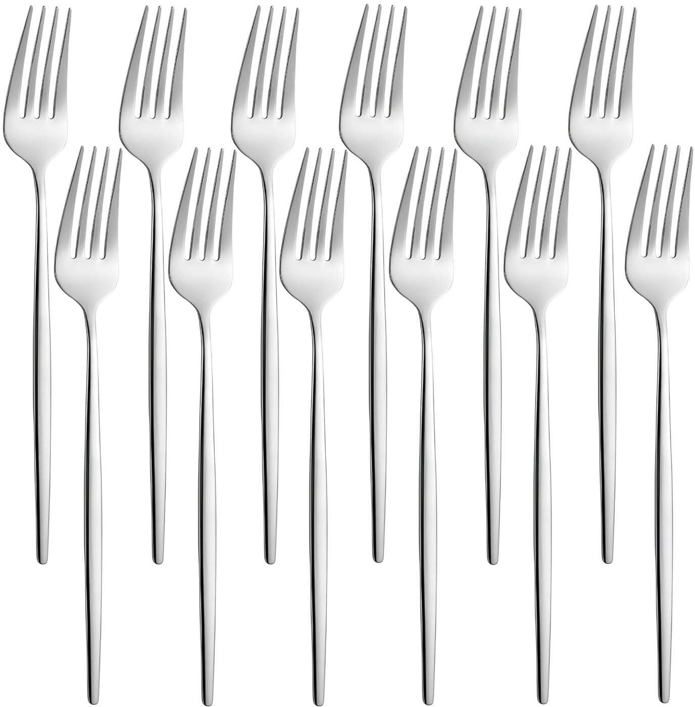 opulenceware Premium Fork Heavy Duty Stainless Steel Flatware with Mirror Finish (Silver) Stainless Steel Dinner Fork Set-picture-22