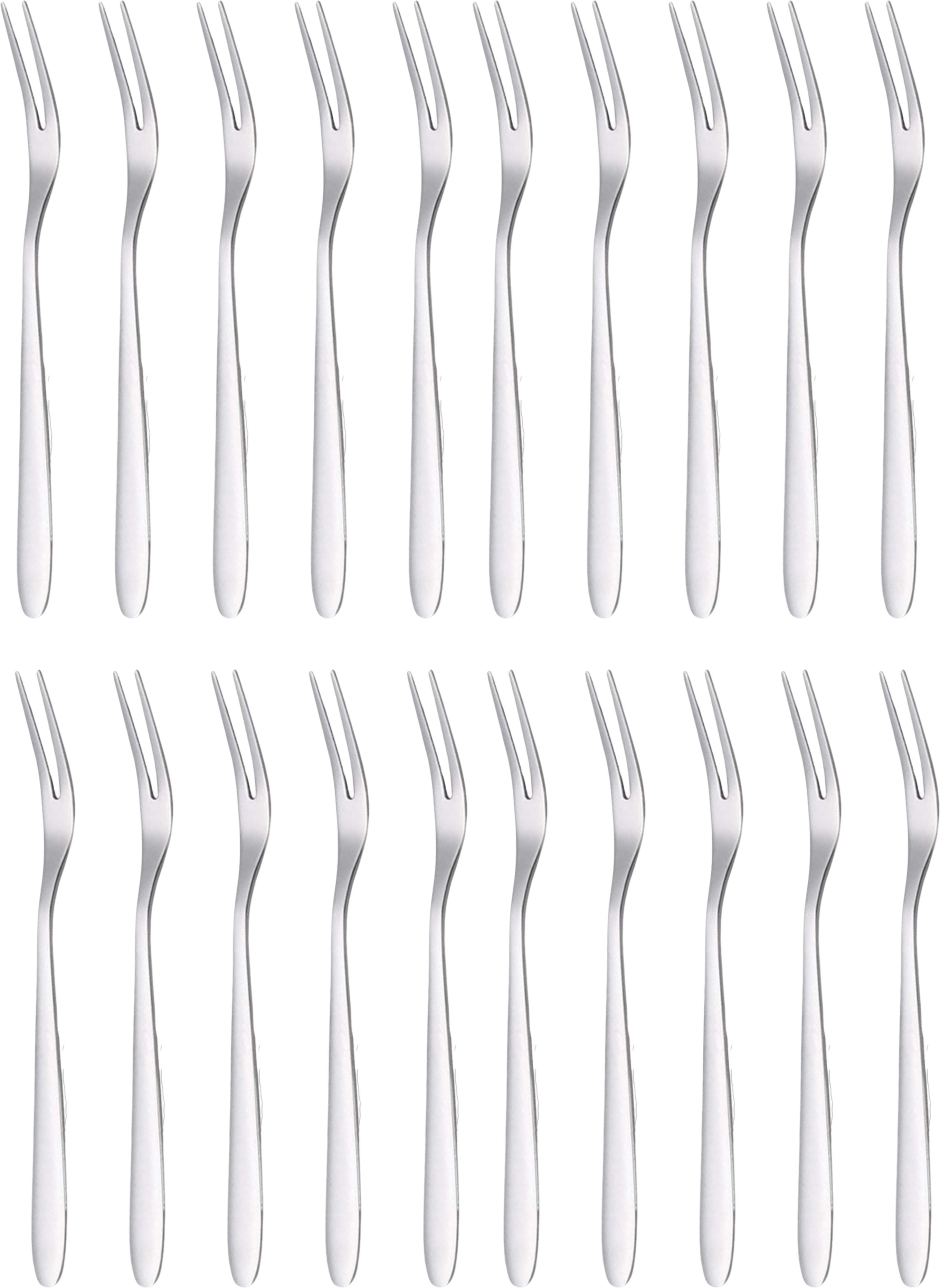 yelona 20 Pcs Luxury Silver Cutlery Set Dinner Table Fruit Fork|Home,Restaurant,Gifting Stainless Steel Fruit Fork, Dessert Fork Set-picture-16