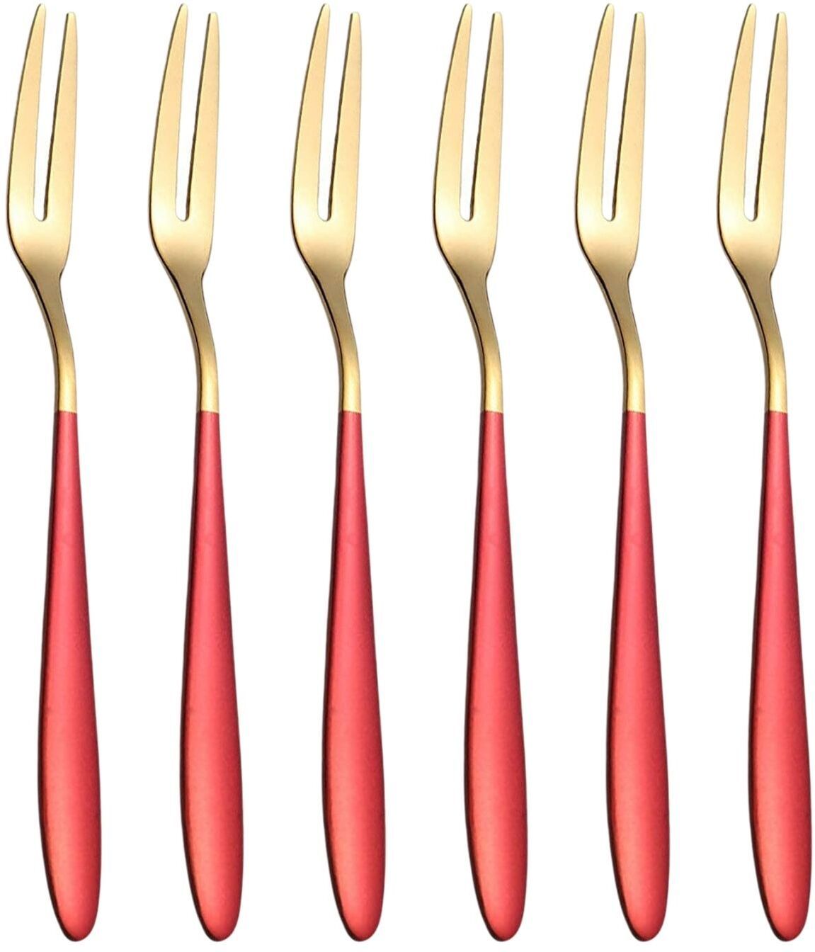 p-plus international Mirror Polished Cutlery for Cake Dessert Kitchen Home Party Dining Use Stainless Steel Dessert Fork Set-picture-32