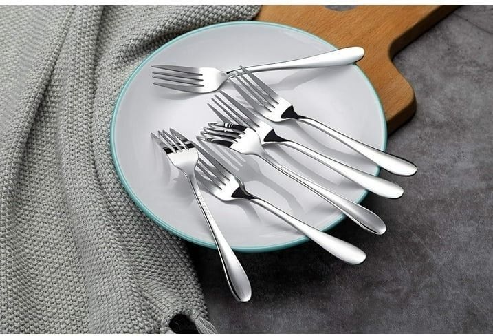haniza 6-Piece Stainless Steel Mini Dinner Fork Set | Small Size & Mirror Finish_f Stainless Steel Serving Fork Set-picture-37
