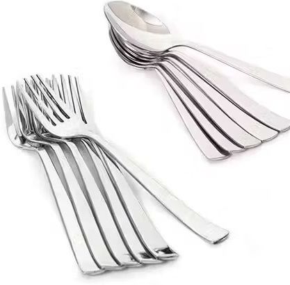 arscart Spoon & Fork Set for Home & Kitchen (12 Pieces) Stainless Steel Baby Fork Set-picture-14
