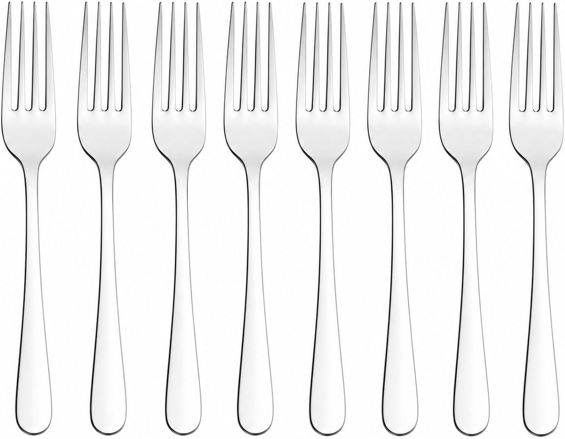ideal prime Stainless Steel Mirror Finish Fork Set Of 8 Pieces 17cm Steel Kaata Chammach Stainless Steel Dinner Fork Set-picture-6
