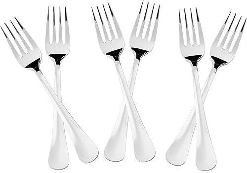 arscart PREMIUM SAINLESS STEEL FOR SET OF 6 PCS Silver Dinner Fork Set-picture-33