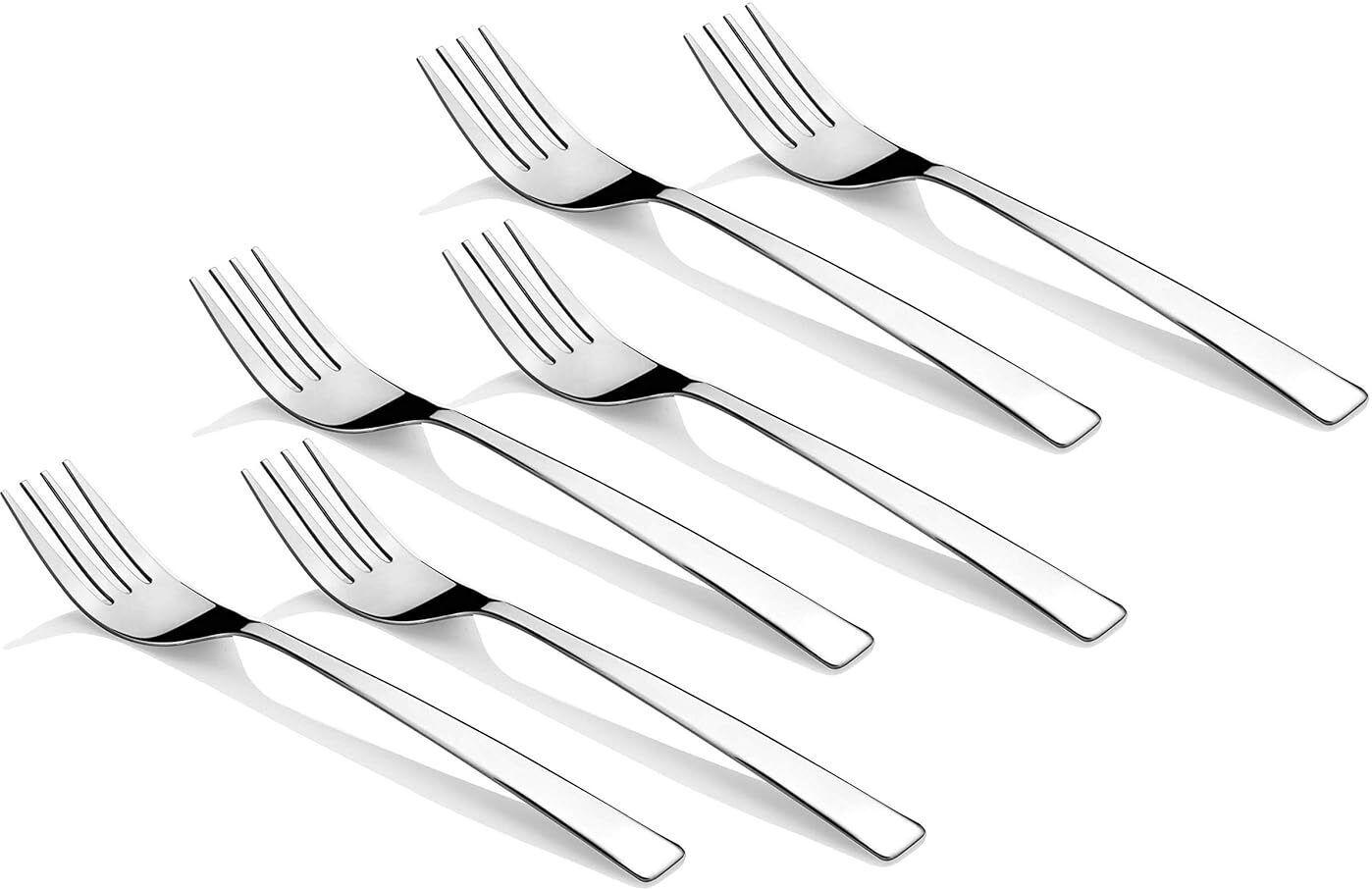 ideal prime Durable Stainless Steel Fork Set Of 6 Pices (8" Length) Tableware Stainless Steel Dinner Fork Set-picture-0