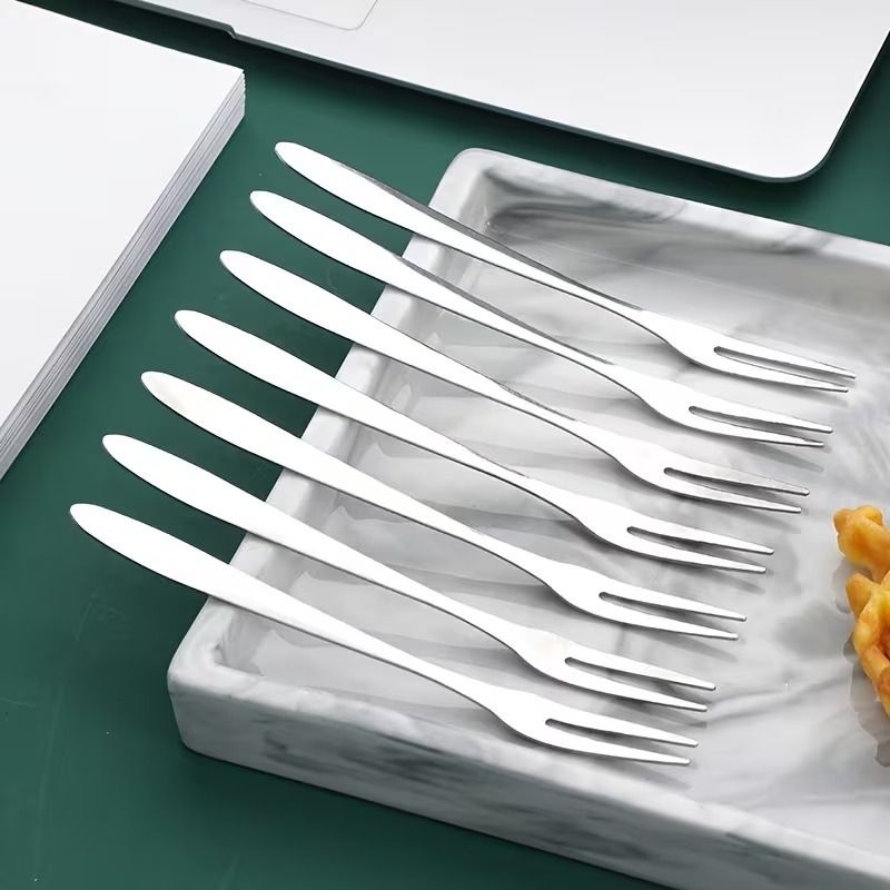 haniza Fruit Fork Set of 8 Stainless Steel Fruit Fork Set-picture-35
