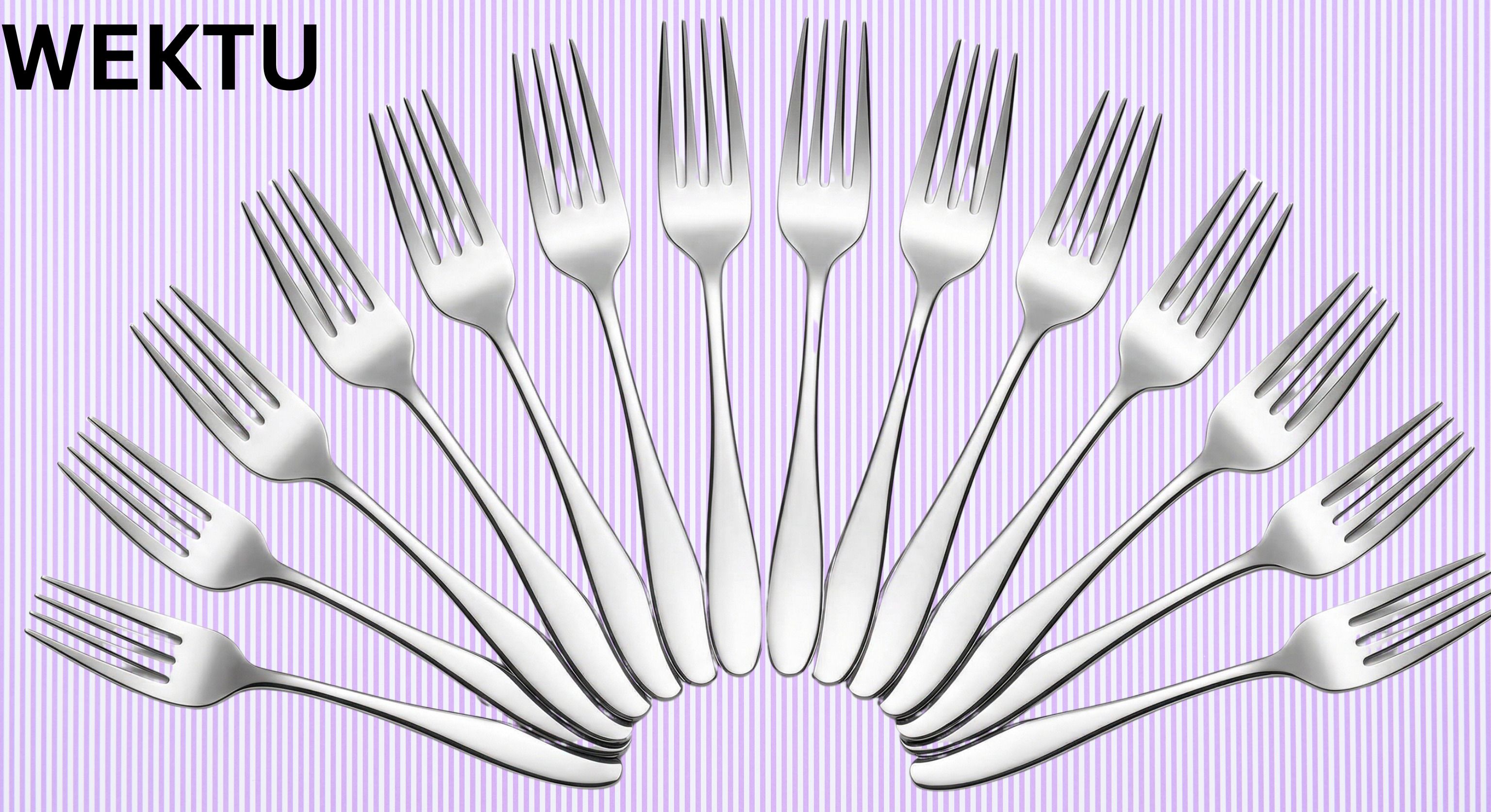 wektu Premium Mirror Finish Stainless Steel Dinner Fork Set - Pack of 12/31 Stainless Steel Fruit Fork Set-picture-33
