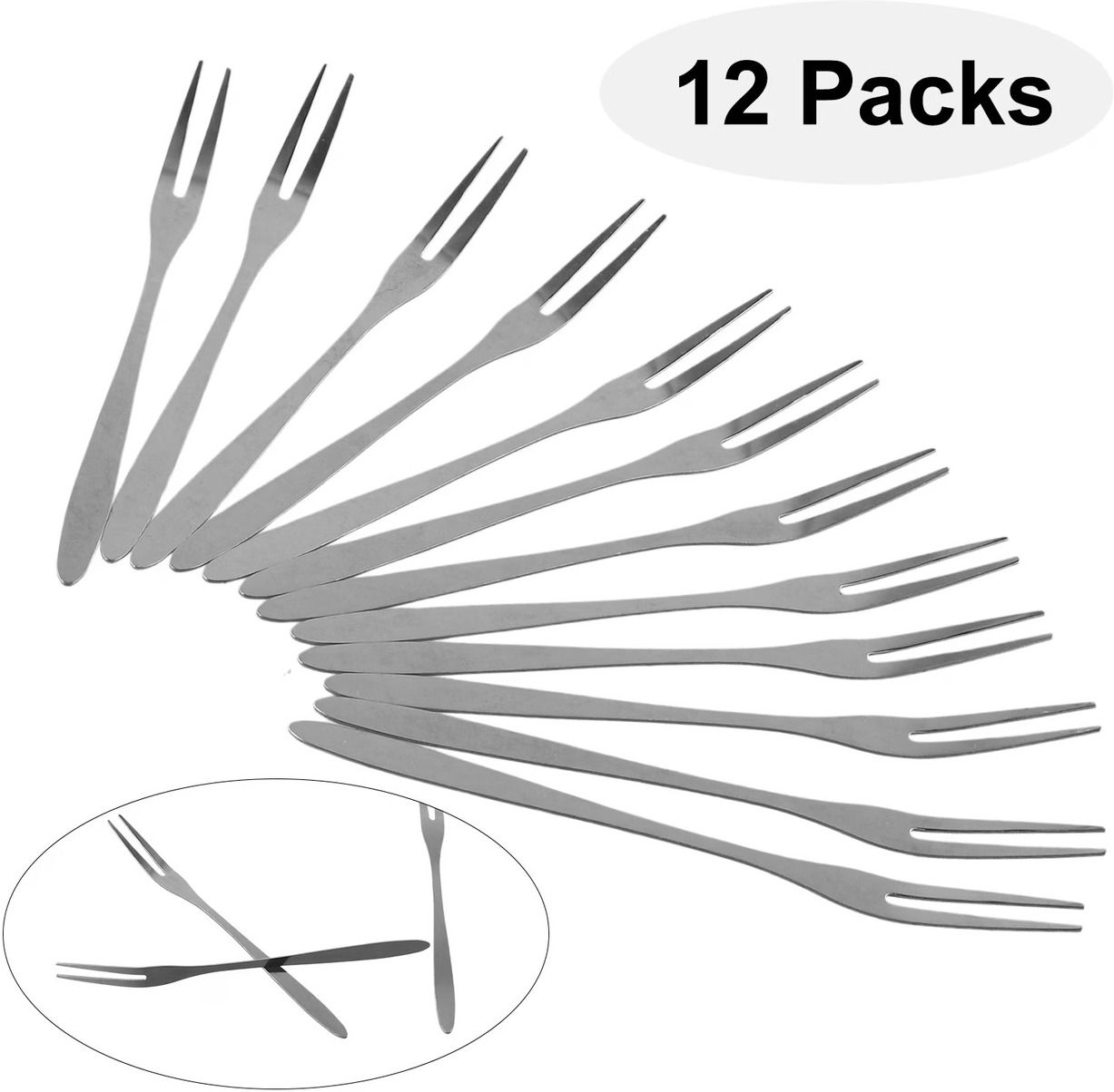 dinezaar Fruit Fork Rust-Proof, Durable & Elegant Design Stainless Steel Serving Fork Set-picture-11