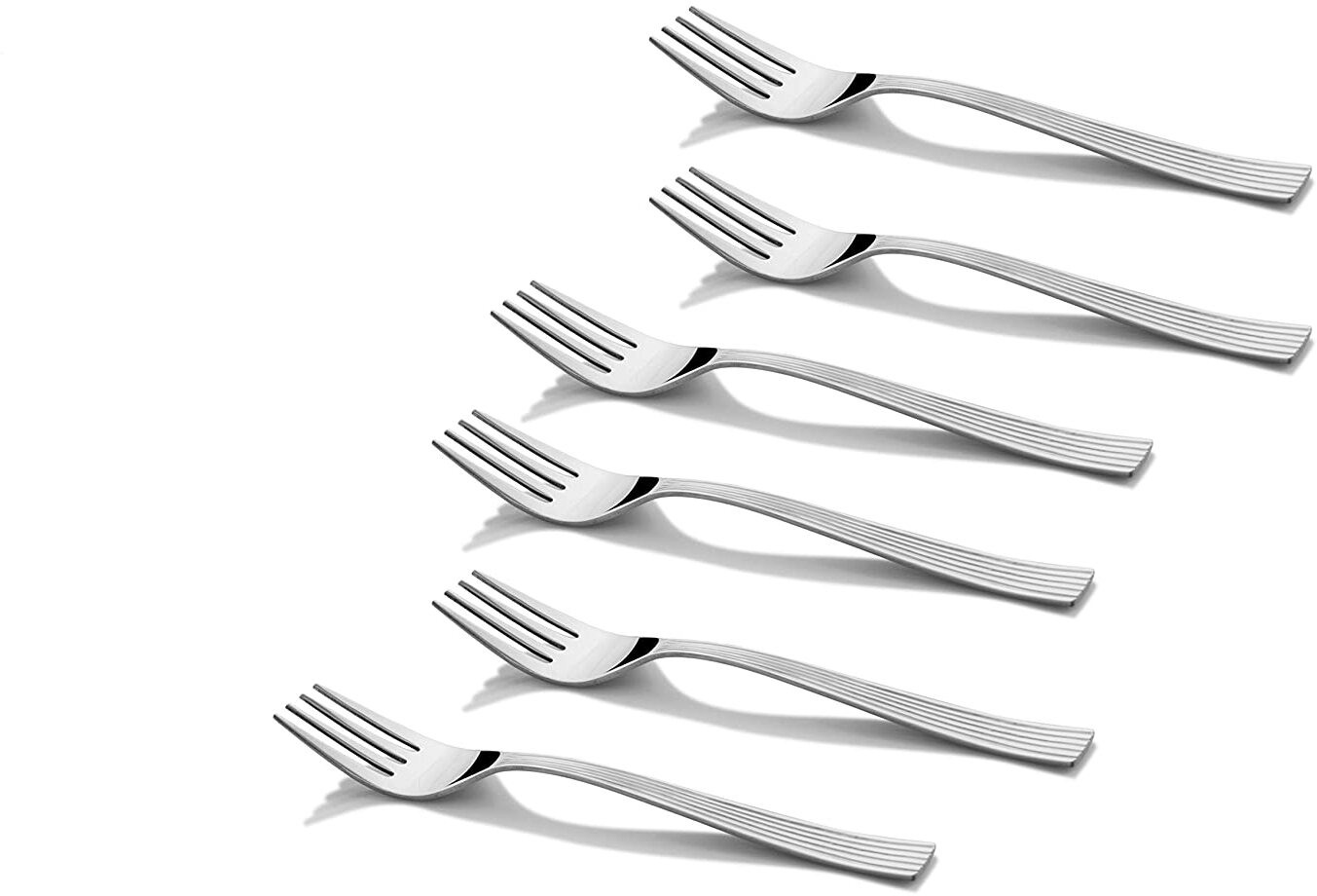 avibazar Stainless Steel Dessert Fork, Dinner Fork, Salad Fork, Serving Fork Set image 1