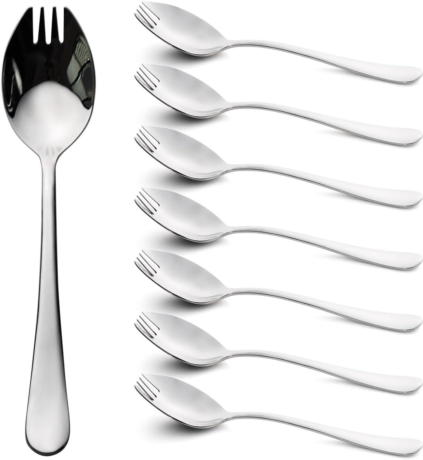 8 Stainless Steel Spork Spoons Stainless Steel Spork Set