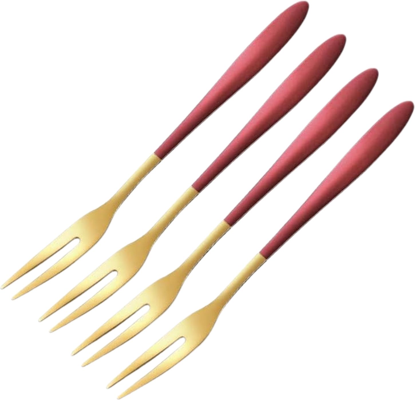 mosfiata Fruit Dessert Fork Stainless Steel Mini Serving Fork for Cake Snacks Stainless Steel Fruit Fork Set-picture-46