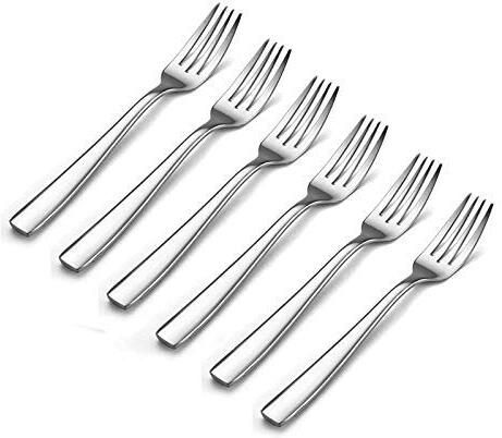 ideal prime Elegant Stainless Steel Fork Set of (6 Pieces) 17cm Steel Kaata Chammach0 Stainless Steel Dinner Fork Set-picture-10
