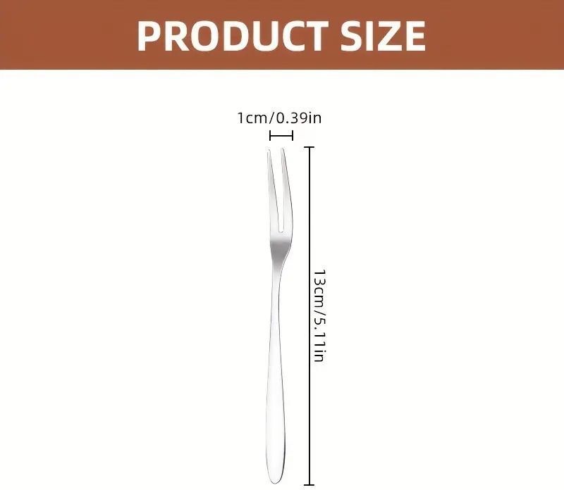 haniza Best Stainless Steel Fruit Fork Set (Pack of 8)_f Stainless Steel Serving Fork Set-picture-16