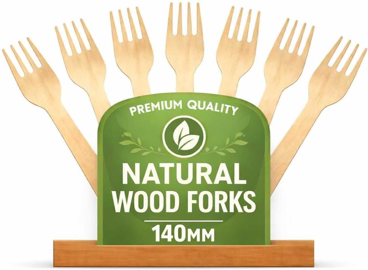 rdhinc RDH Disposable Wooden Fruit Fork, Salad Fork Set-picture-29