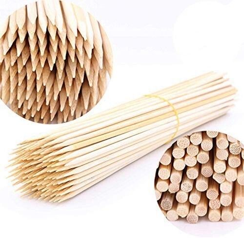 Wooden Skewers 8 Inchs (150 Pcs of Packing) Disposable Wooden Roast Fork Set