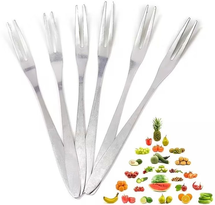 6 PCS FRUIT FORK Stainless Steel Fruit Fork Set-image-9