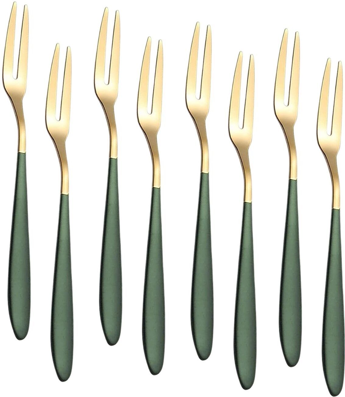 p-plus international Fruit Forks Stainless Steel Dessert Forks Small Appetizer Forks for Cake Salad Stainless Steel Dessert Fork Set-picture-49