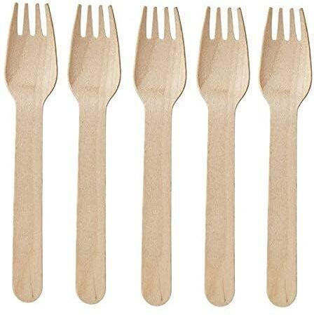 packveda Disposable Wooden Serving Fork-picture-1
