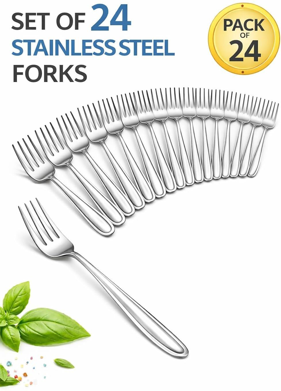 Dinner Fork Set 24 Stainless Steel Dinner Fork Set-image-4