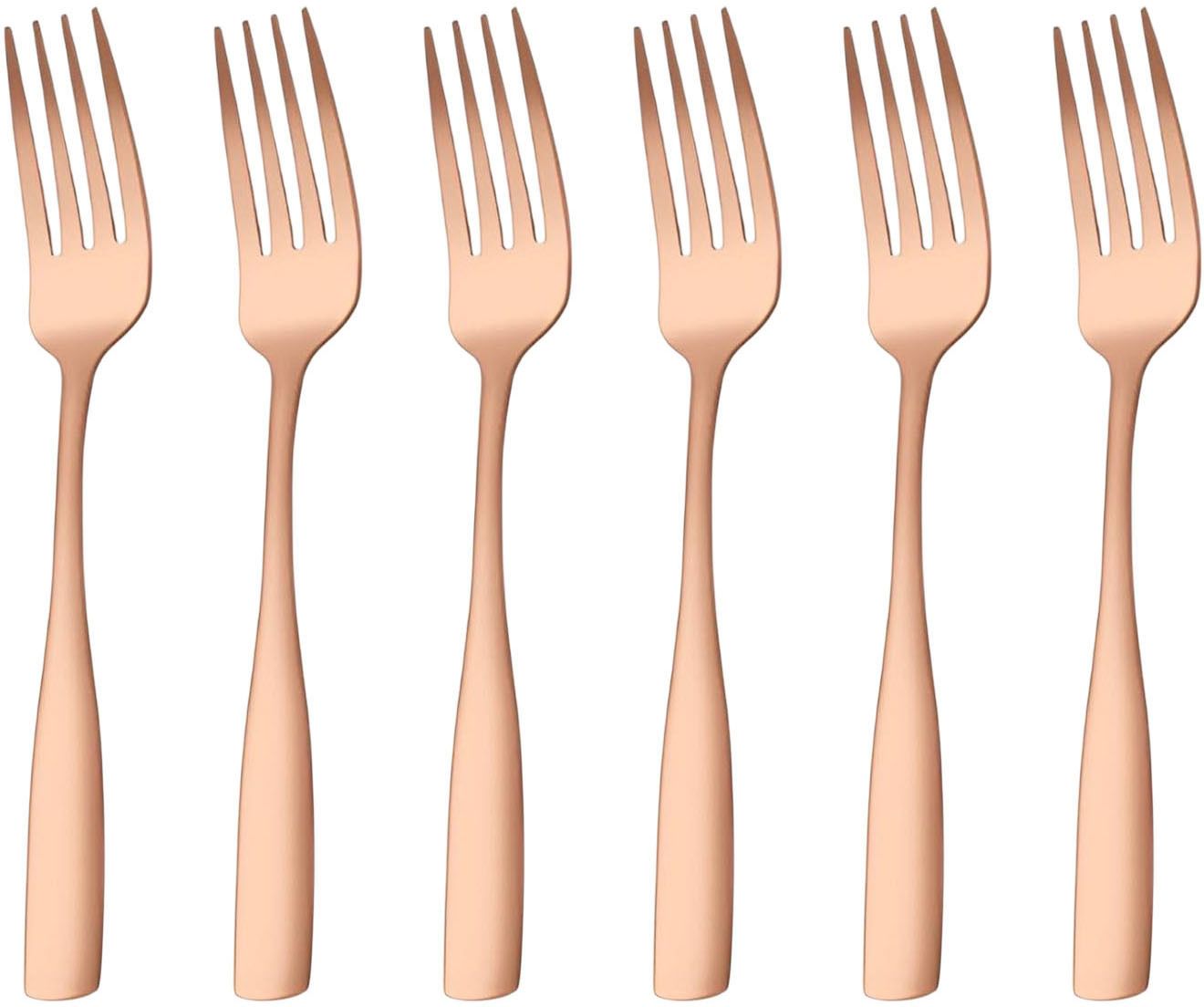 opulenceware Stainless Steel Fork Set for Home & Kitchen Luxury Dining Tableware (Rose Gold) Stainless Steel Dinner Fork Set-picture-25