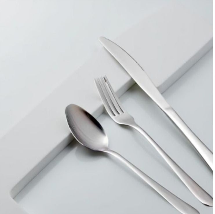 Dinner Spoon , butter knife & Stainless Steel Baby Fork Set-image-19