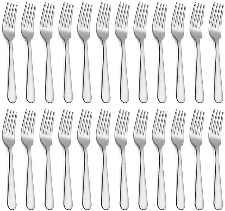 ideal prime Elegant Stainless Steel 17 cm Long Dinner Fork 24 Pieces Kaata Chammach Stainless Steel, Silver Dinner Fork Set-picture-9
