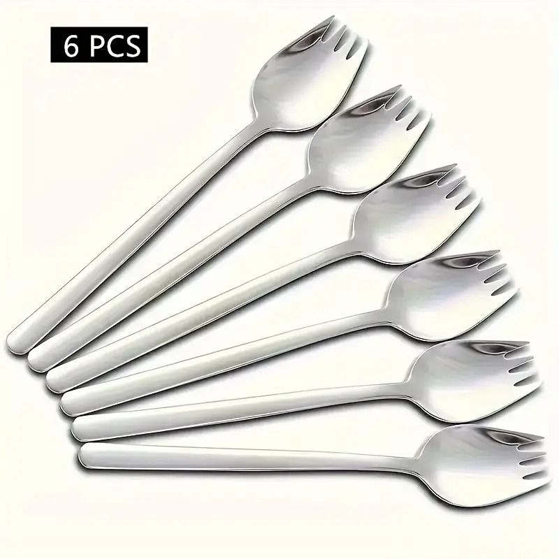 Stainless Steel Spork Spoon Set of 6 Stainless Steel Spork Set