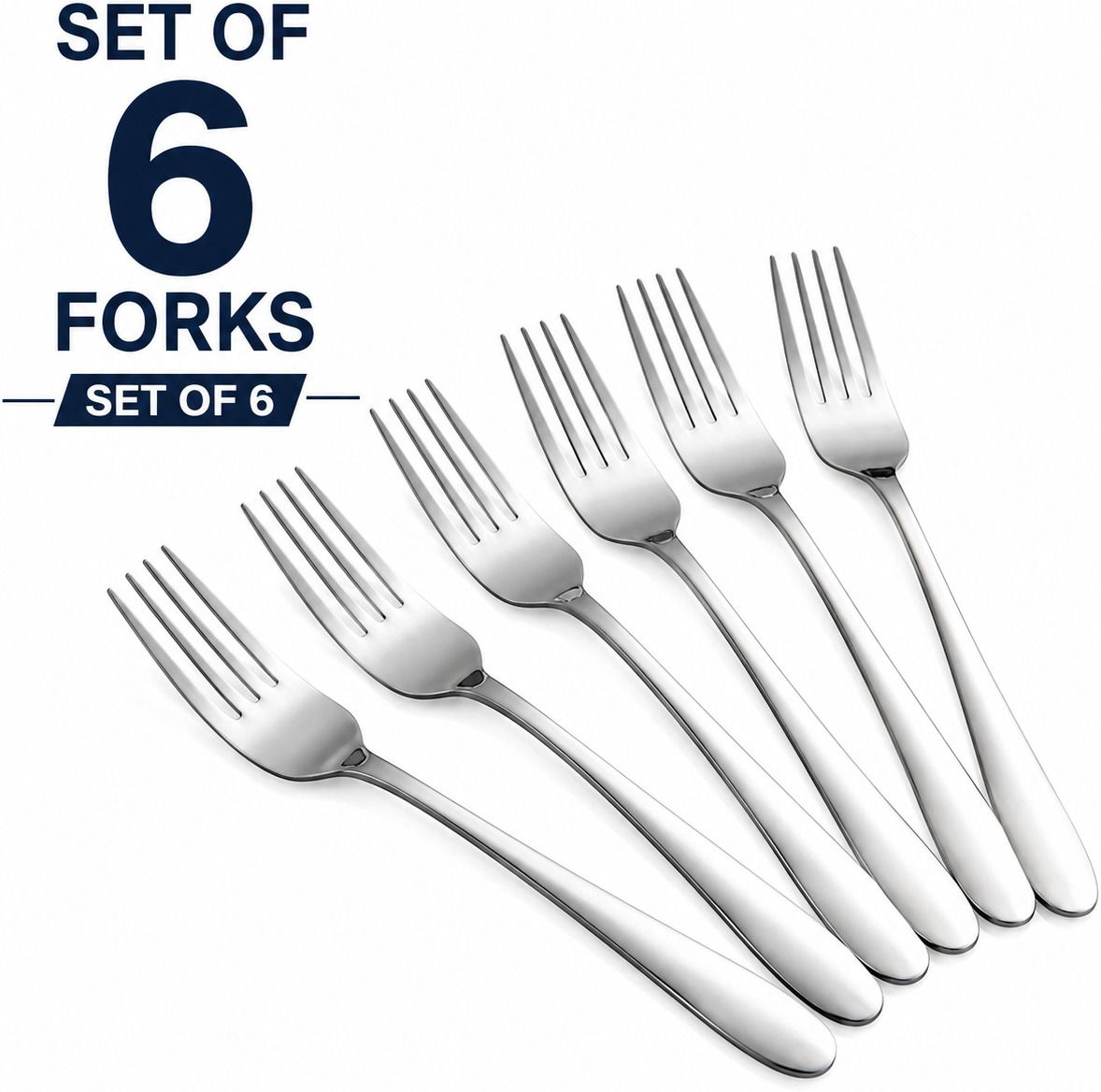 rj global enterprises RJ Premium Stainless Steel Dinner Fork Set of 6 Stainless Steel Dessert Fork, Dinner Fork Set-picture-37