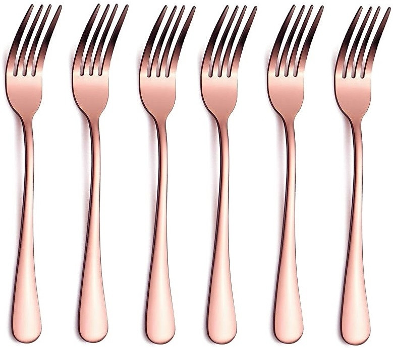 gracious mart Stainless Steel Salad Fork, Dessert Fork, Fruit Fork, Serving Fork Set image 1