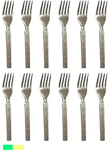 bzilo Pack Of 12 Stainless Steel Forks Set for Dining Table for Home & Kitchen B54 Stainless Steel Dinner Fork-picture-20