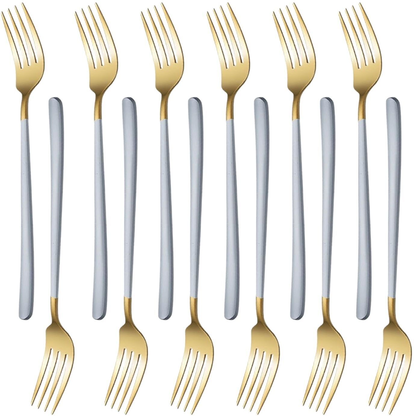 p-plus international Stainless Steel Forks Durable Metal Dinner Cutlery for Everyday Use – Tableware Stainless Steel Dinner Fork Set-picture-17