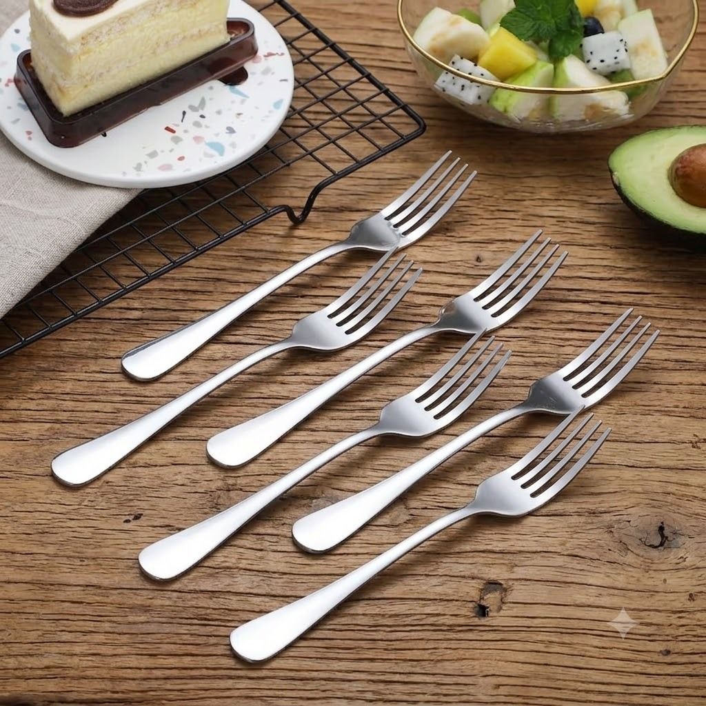 Dinner Fork Set of 6 Stainless Steel Dinner Fork Set-image-5