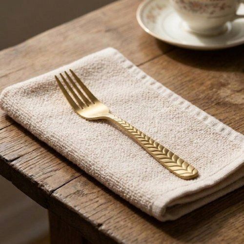 tenykart Reflects the premium, leaf-like texture on the handle Stainless Steel Dinner Fork, Fruit Fork, Fondue Fork, Dessert Fork, Serving Fork, Salad Fork Set-picture-27