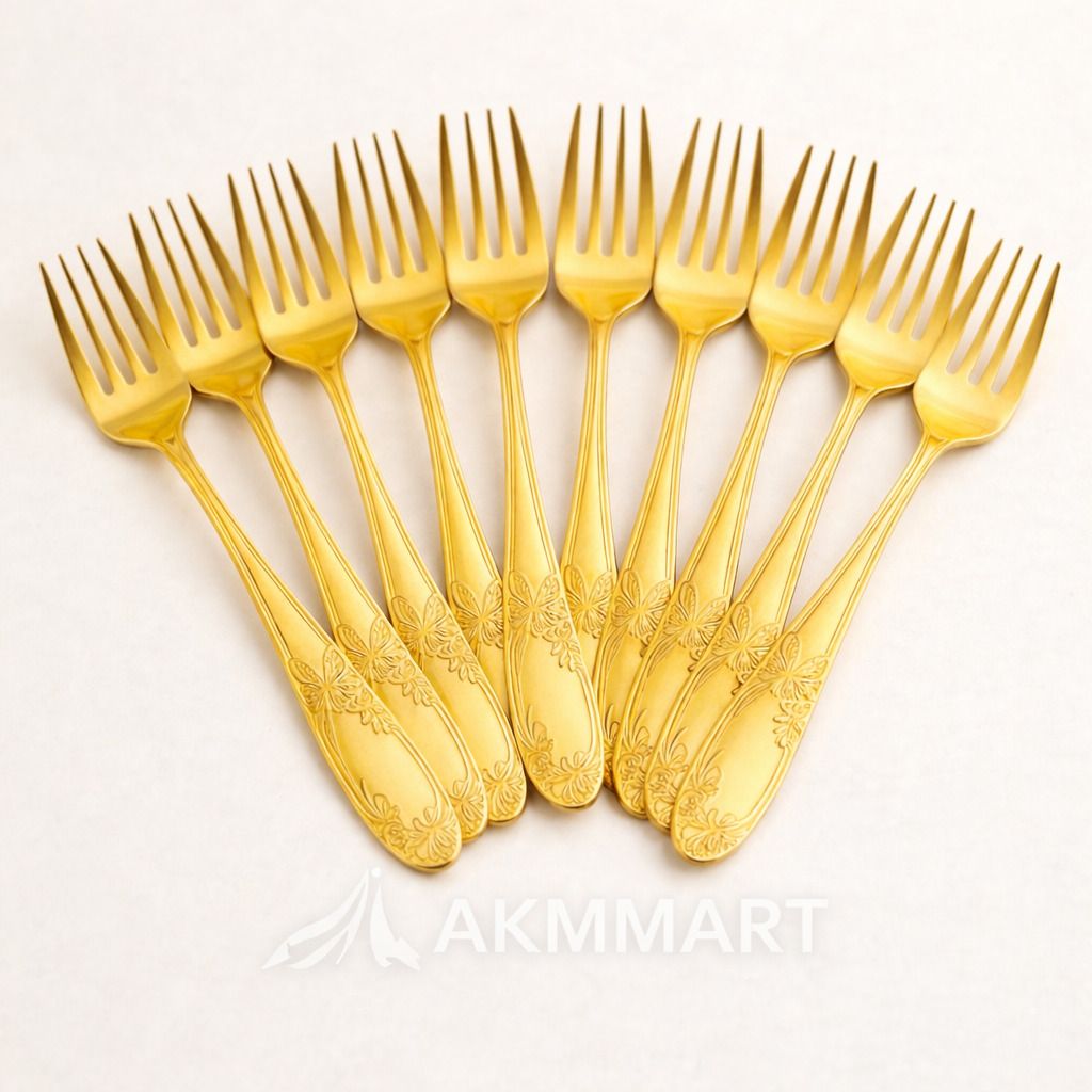 Premium Stainless Steel Fruit Fork, Salad Fork, Serving Fork, Dinner Fork Set