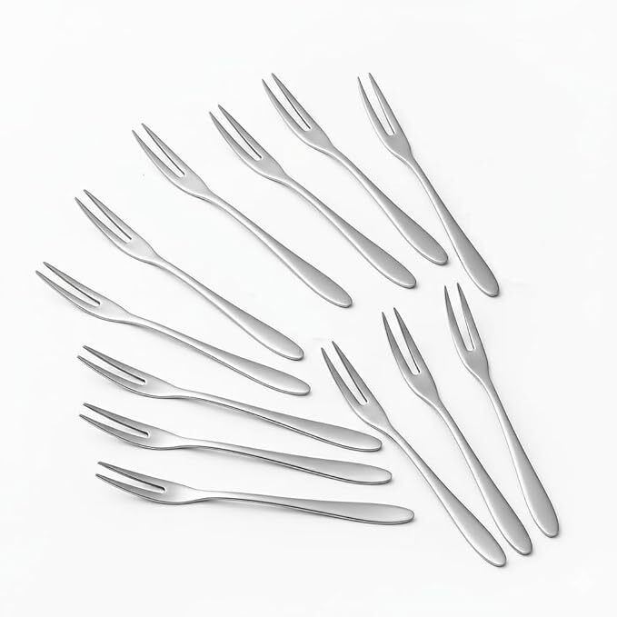 arscart 12PC FRUIT FORK Stainless Steel Fruit Fork, Dinner Fork Set-picture-26