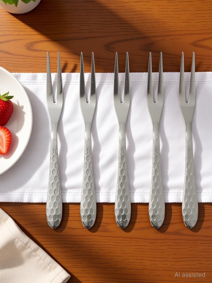 haniza 6 PCS FRUIT FORK_f Stainless Steel Serving Fork Set-picture-20