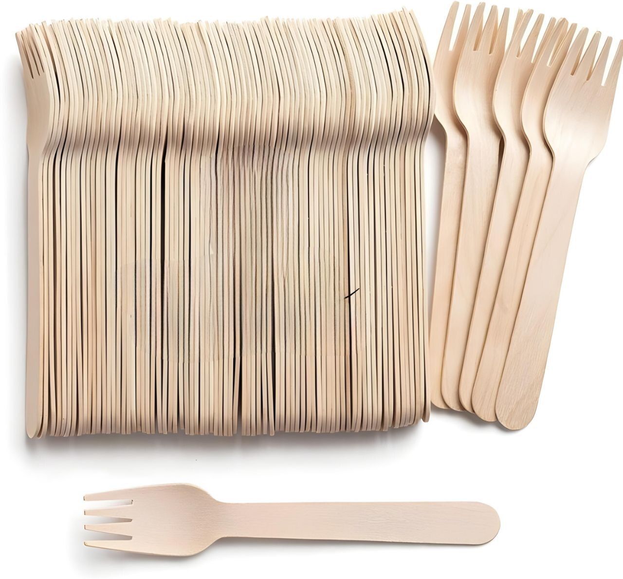 Disposable Wooden Dessert Fork, Dinner Fork, Fruit Fork-image-28