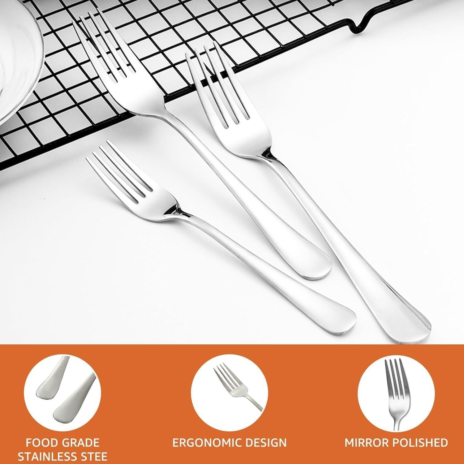 haniza MEHAK DINNER FORK 6_f Stainless Steel Serving Fork Set-picture-15