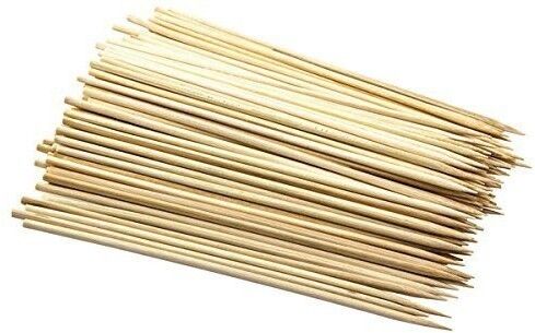 Bamboo Stick Long Wooden Stick | Paneer Tikka Stick | Kabab Stick | Disposable Wooden Roast Fork Set