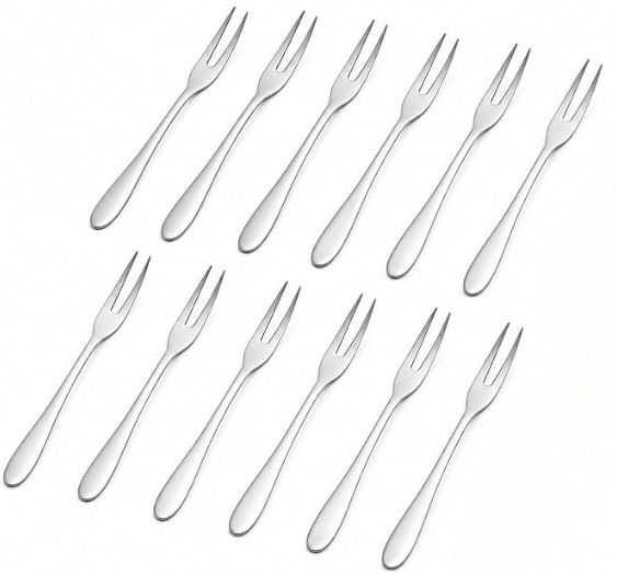 Fruit Fork Rust-Proof, Durable & Elegant Design Stainless Steel Serving Fork Set-image-36