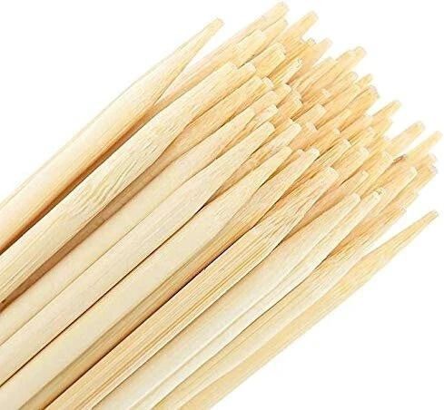 royals Bamboo Skewers/Kabab/Burger/Barbecue Sticks (14 inch 5mm Potato Stick) 45 sticks Disposable Bamboo Roast Fork Set-picture-2