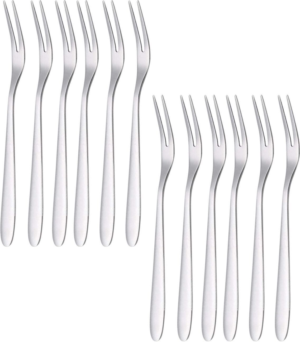 p-plus international Stainless Steel Dessert & Fruit Fork - Mini Appetizer Reusable Forks For Cake Stainless Steel Dessert Fork Set-picture-40