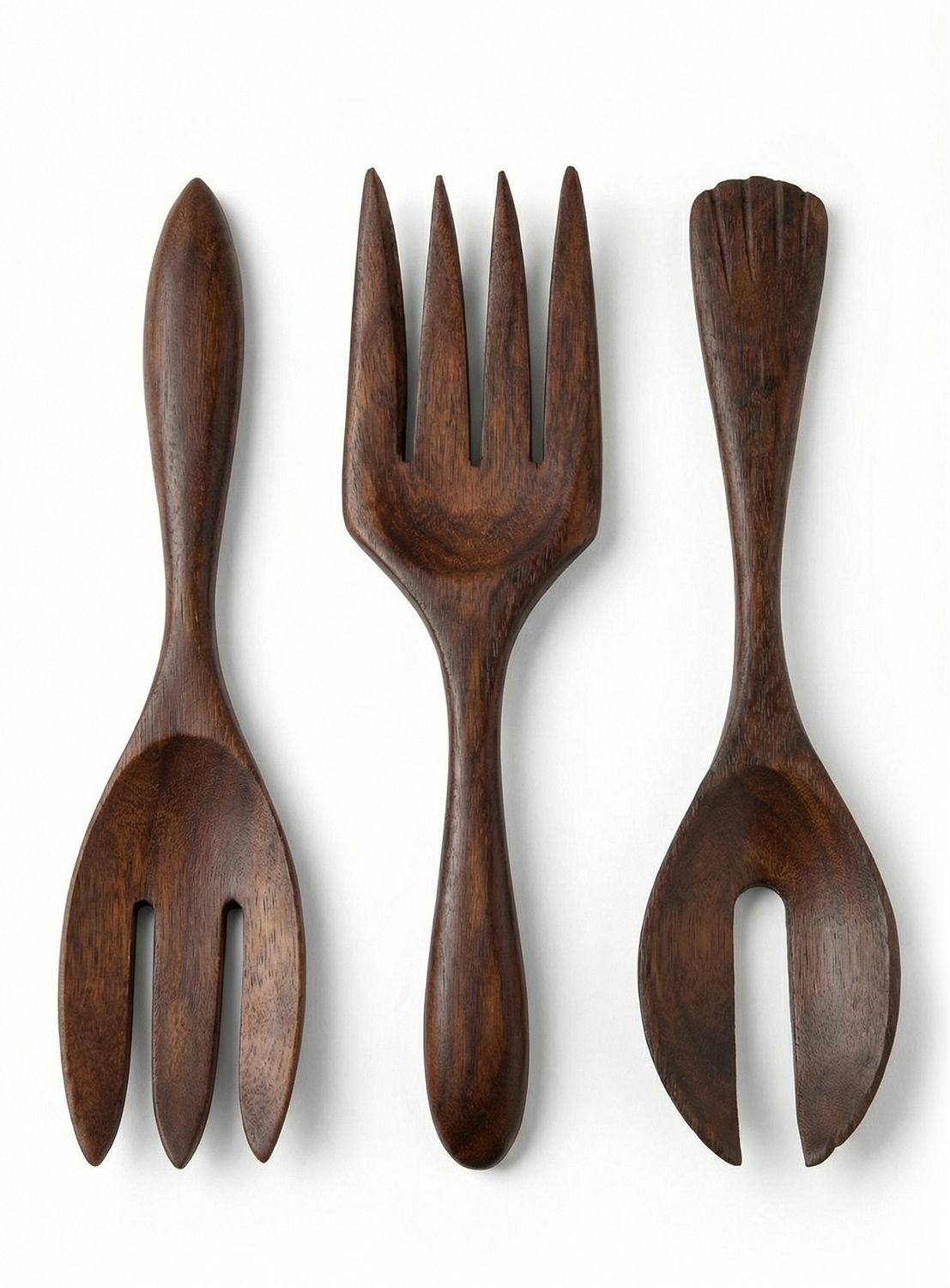Mango Wooden Salad Fork Set