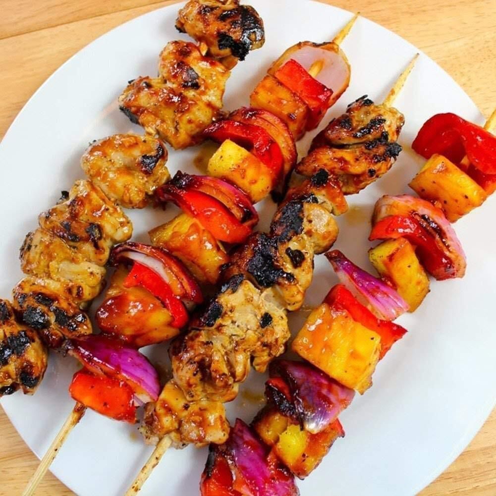 Bamboo Skewers Sticks [8 inches, 3mm] [120 Sticks] Disposable Bamboo Fruit Fork Set-image-26