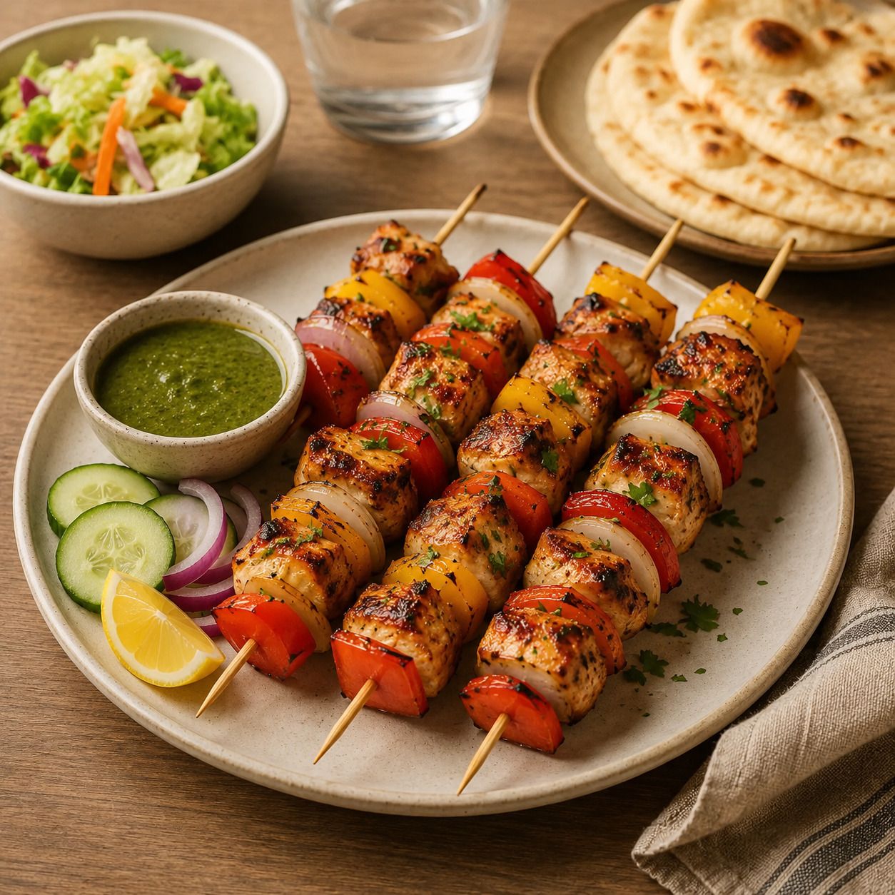 Natural Bamboo Skewers, Eco-Friendly BBQ & Party Sticks Disposable Bamboo Serving Fork Set-image-2