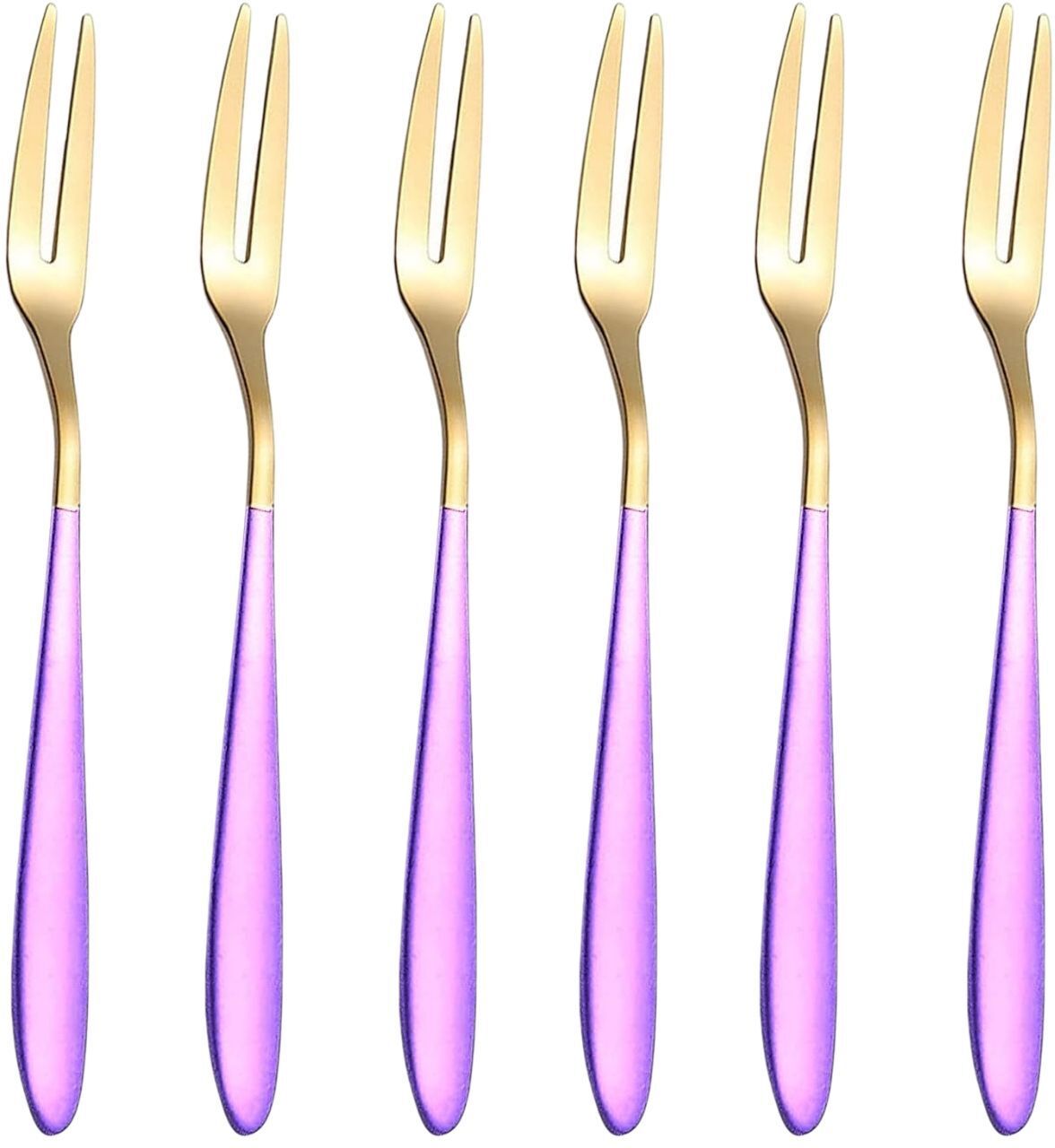 p-plus international Mini Dessert Forks Set – Stainless Steel Fruit & Cake Space-Saving for Parties Stainless Steel Dessert Fork Set-picture-25