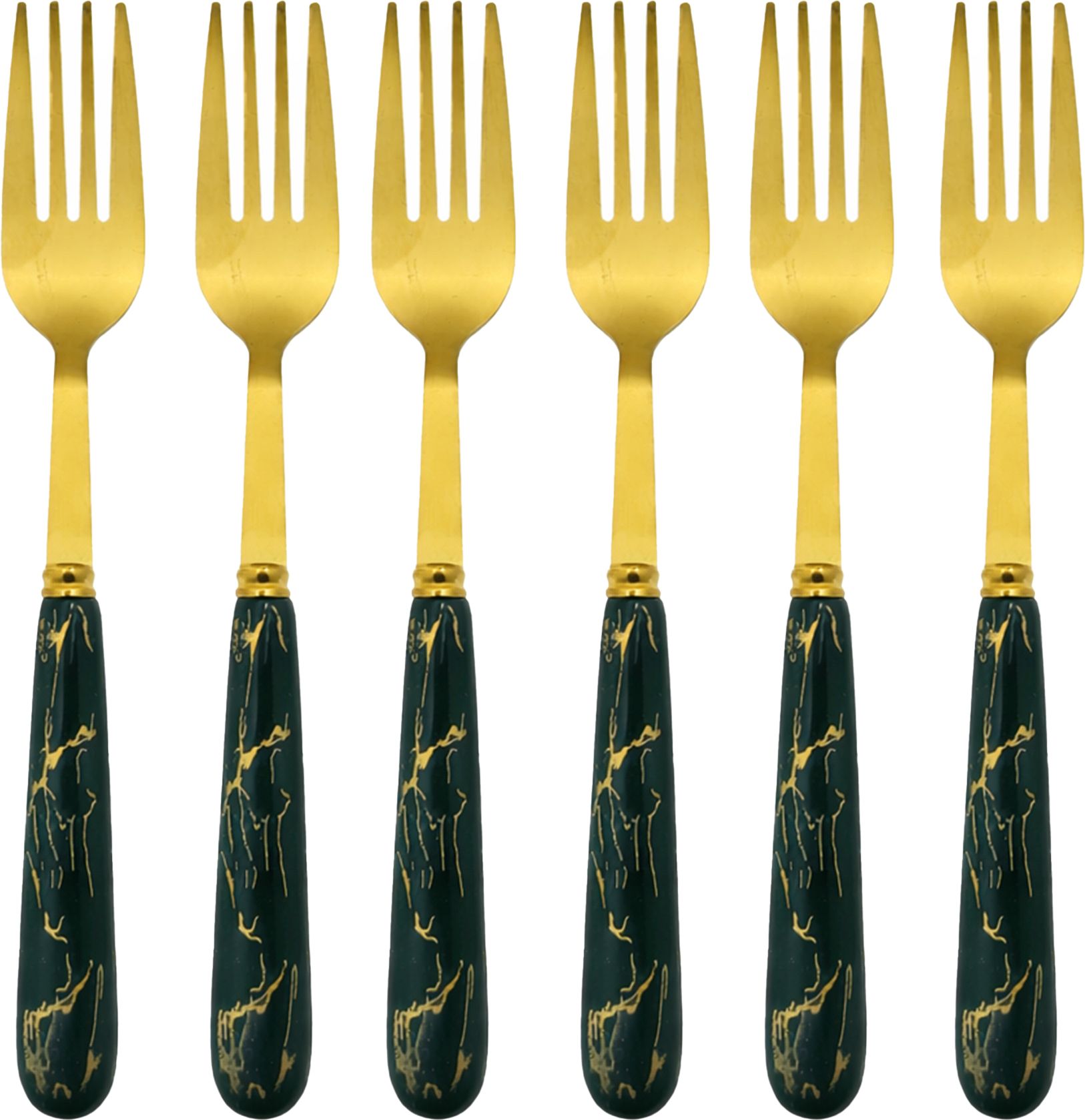 ar2view Golden Stainless Steel Fork Set – Premium Cutlery Set of 6 Disposable Stainless Steel Baby Fork, Dinner Fork, Fruit Fork, Roast Fork, Salad Fork, Serving Fork Set-picture-34
