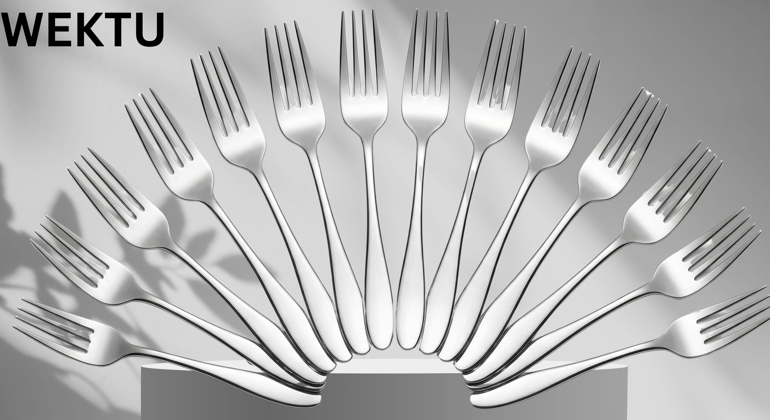 wektu Premium Mirror Finish Stainless Steel Dinner Fork Set - Pack of 12/14 Stainless Steel Fruit Fork Set-picture-40