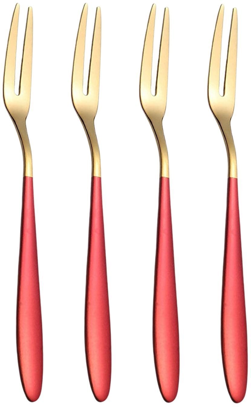 p-plus international Stainless Steel Dessert Forks Small Forks Pastry Forks, Mini Fruit Forks Stainless Steel Dessert Fork Set-picture-33