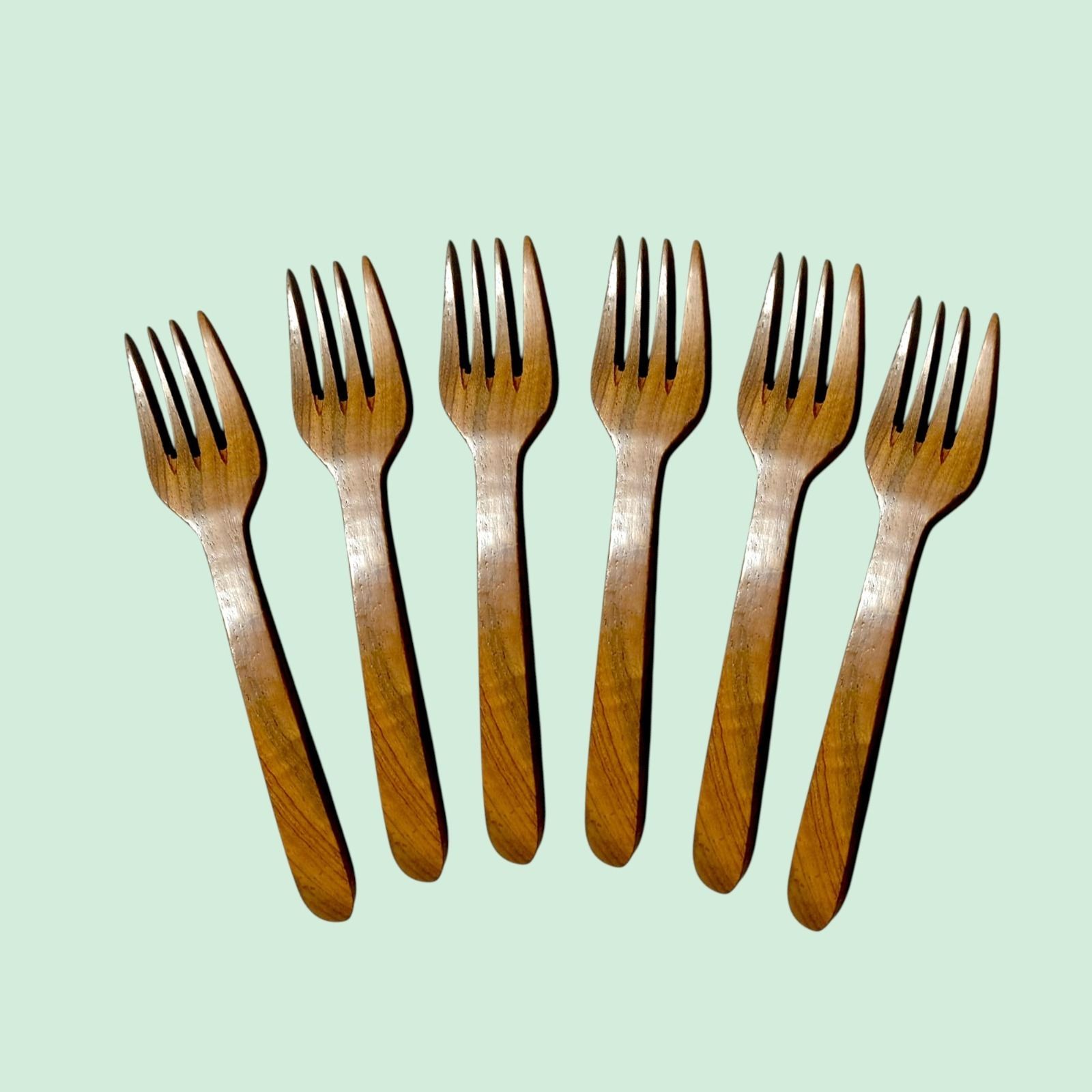 EcoWood Premium Wooden Fork Set Reusable Natural Dining Forks Disposable Wooden Dinner Fork Set-image-18